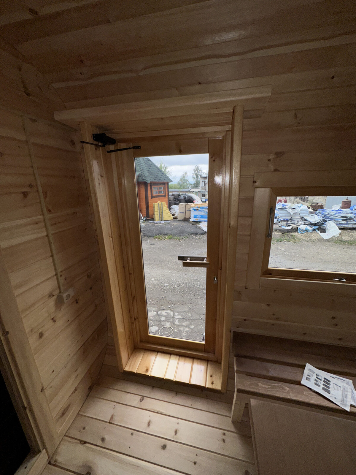 Квадро-баня 6м. Макси Боковой вход, три отделения — вид сбоку